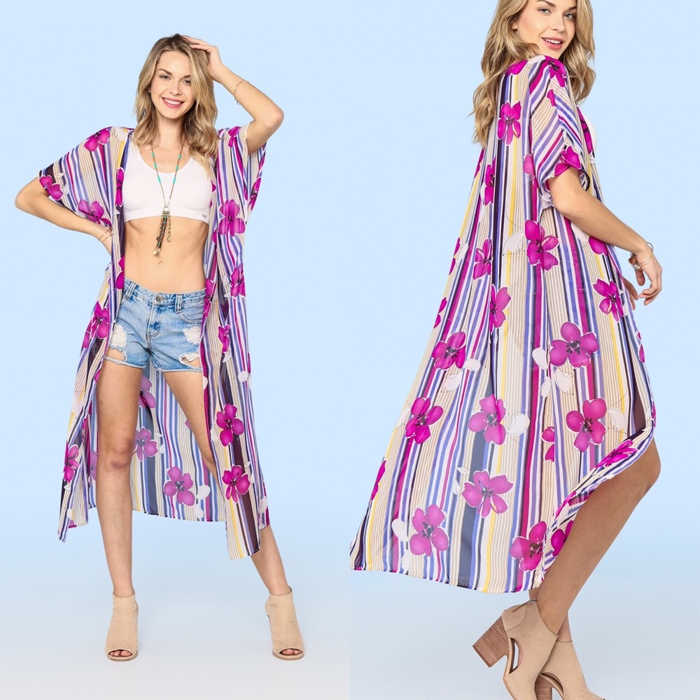 NWT Floral Stirpes Long Kimono